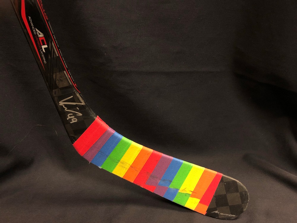 Victor Rask #49 Autographed Pride Tape Stick