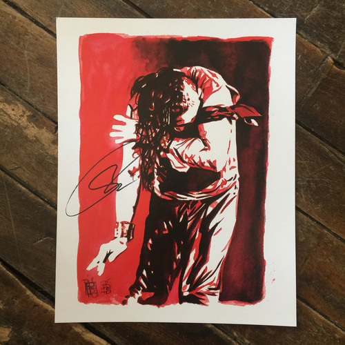 Shinsuke Nakamura SIGNED 11 x 14 Rob Schamberger Print