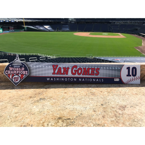 Yan Gomes Game-Used 2020 Locker Tag
