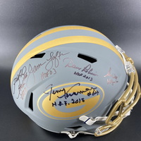 HOF - Packers Multi Signed Replica Slate Speed Helmet Signed by Jerry Kr...