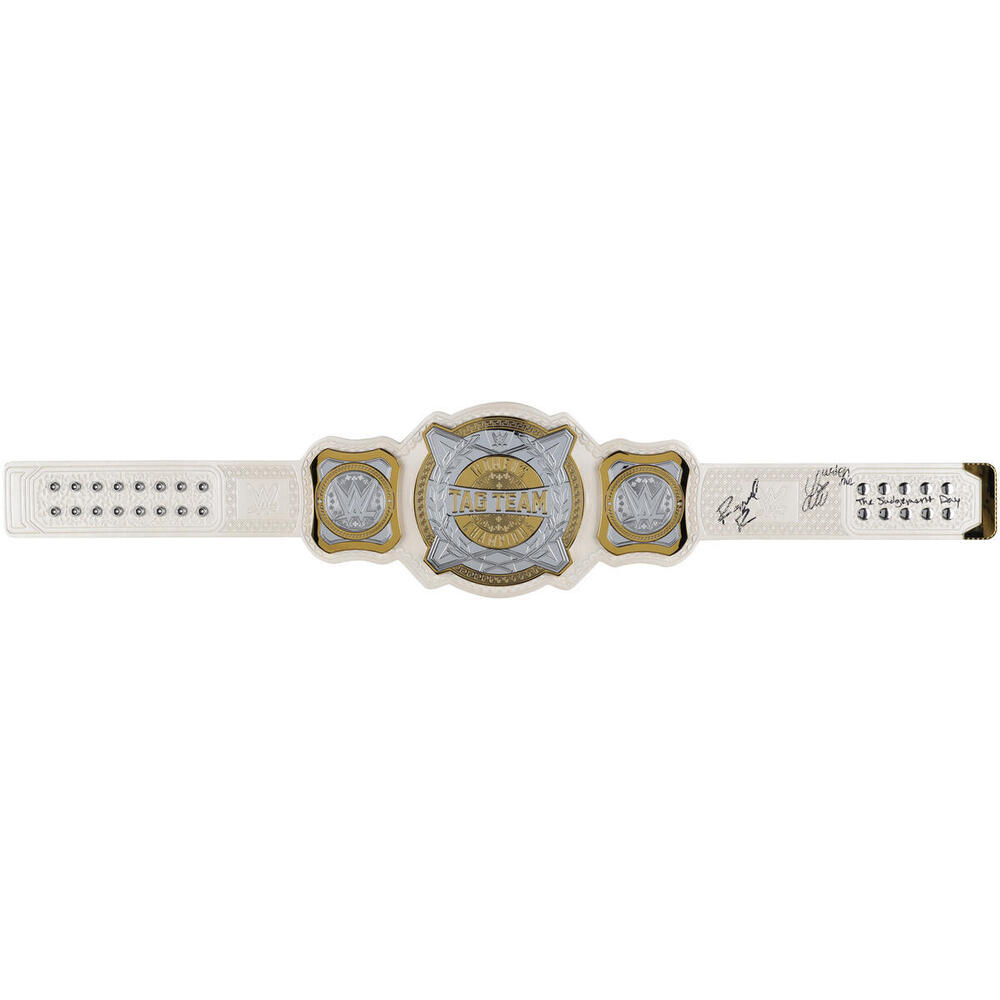 Liv Morgan & Raquel Rodriguez Autographed Women's Tag Team Championship Replica Title Belt with Multiple Inscriptions