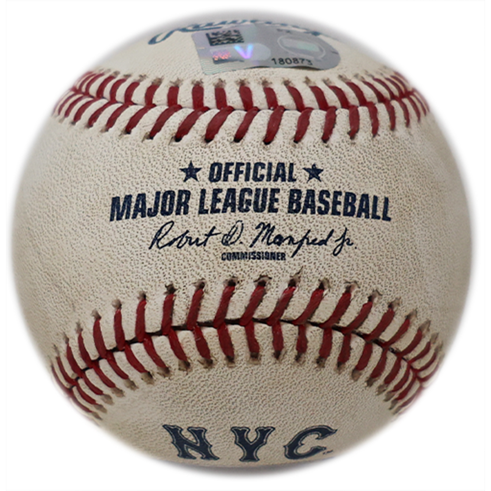 Jeff McNeil - Autographed Game-Used City Connect Logo Baseball