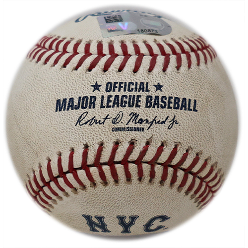 Jeff McNeil - Autographed Game-Used City Connect Logo Baseball