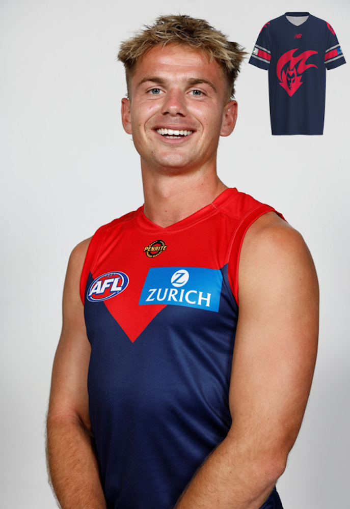 Melbourne Demons Gather Round Gridiron Top - Harry Sharp #30