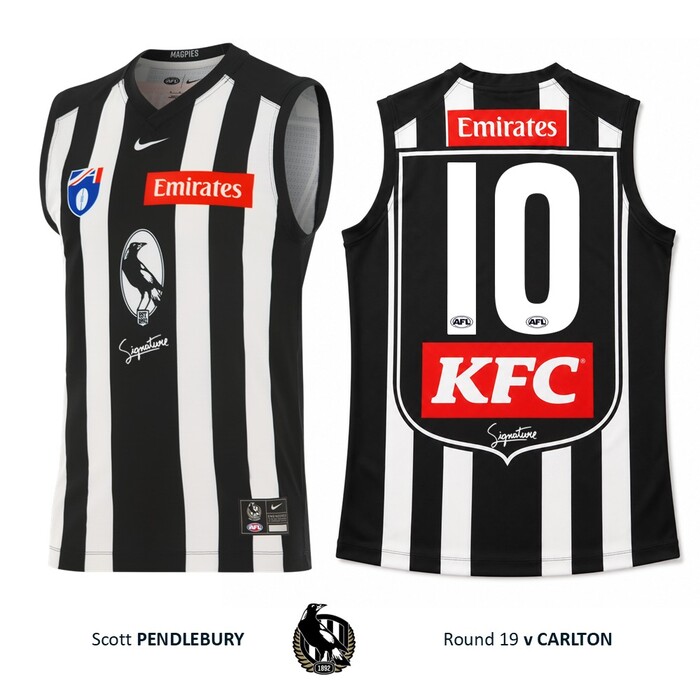Photo of Scott Pendlebury #10 Collingwood 2026 Retro Guernsey Guernsey