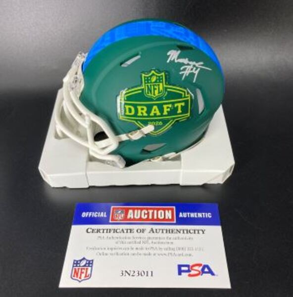 NFL - Chiefs Mansoor Delane Signed NFL Draft Mini Helmet