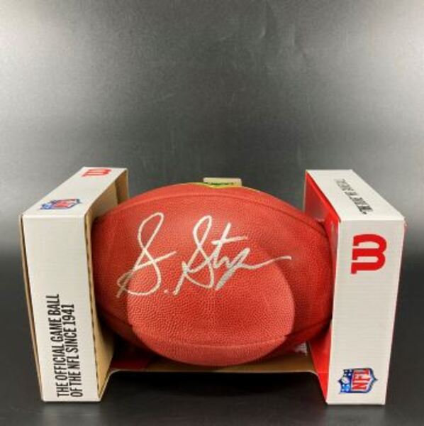NFL - Commanders Sonny Styles Signed Authentic Football with Draft Logo