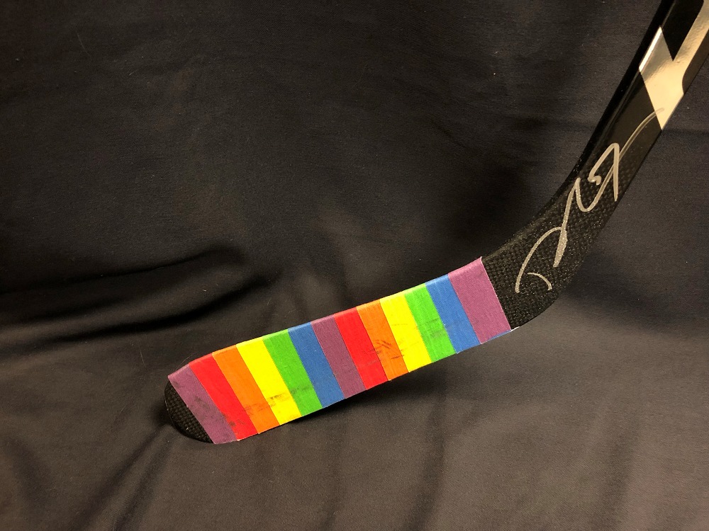 Trevor van Riemsdyk #57 Autographed Pride Tape Stick