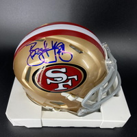 HOF - 49ers Bryant Young Signed Mini Helmet with HOF 22 Inscription
