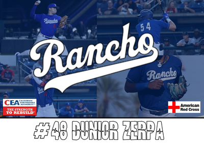 Blue Rancho Jersey Bench Coach #48 Dunior Zerpa - Size 48