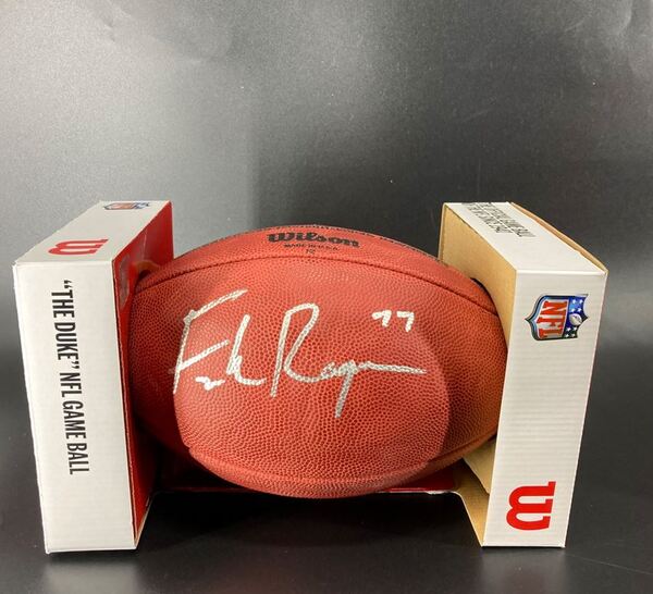 NFL - Lions Frank Ragnow Signed Authentic Football