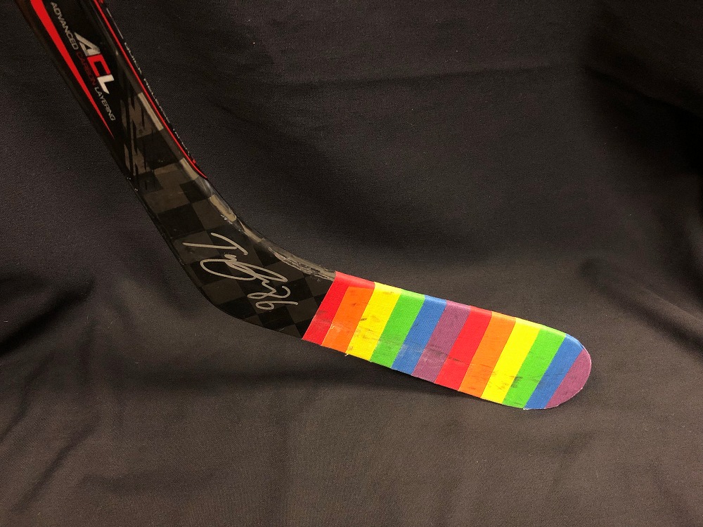 Teuvo Teravainen #86 Autographed Pride Tape Stick