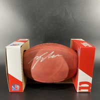 NFL - Broncos Talanoa Hufanga Signed Authentic Football with Pro Bowl Logo