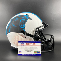NFL - Panthers Matt Corral signed lunar eclipse helmet