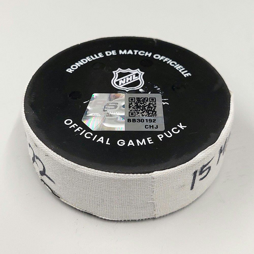OTT M. Amadio Goal Puck March 15th @ TOR (Greig)