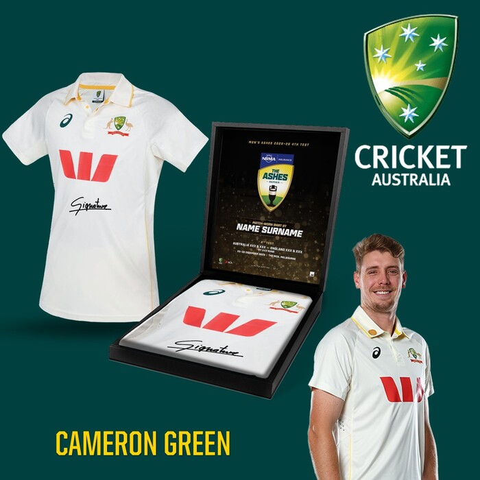 Photo of Cameron Green Australia v England Ashes 4th Test Signed Match-Worn Shirt