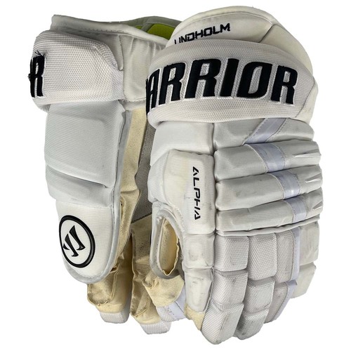 Photo of Game-Used 2026 Stadium Series Warrior Hockey Gloves - Hampus Lindholm(1 of 2)