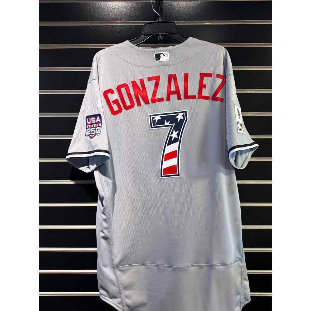 Jacob Gonzalez Game-Used Fourth of July Jersey - Size 46 | White