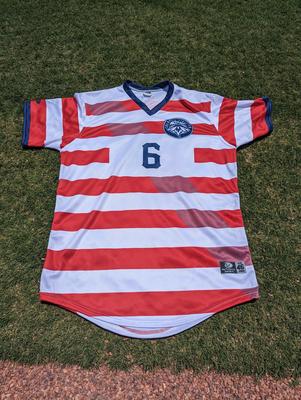 2023 Red, White & Blue Jersey: #28 Adrian Solano - Size: 48