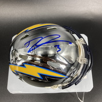 NFL - Chargers Derwin James Signed Chrome Mini Helmet