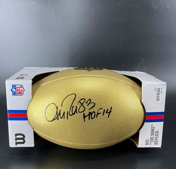 HOF - Bills Andre Reed Signed Gold Composite Football