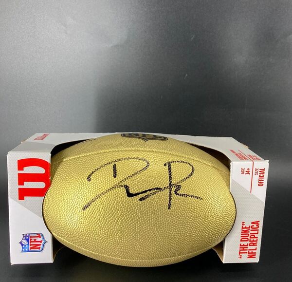 NFL - Cardinals  Darius Robinson Signed Gold Composite Football
