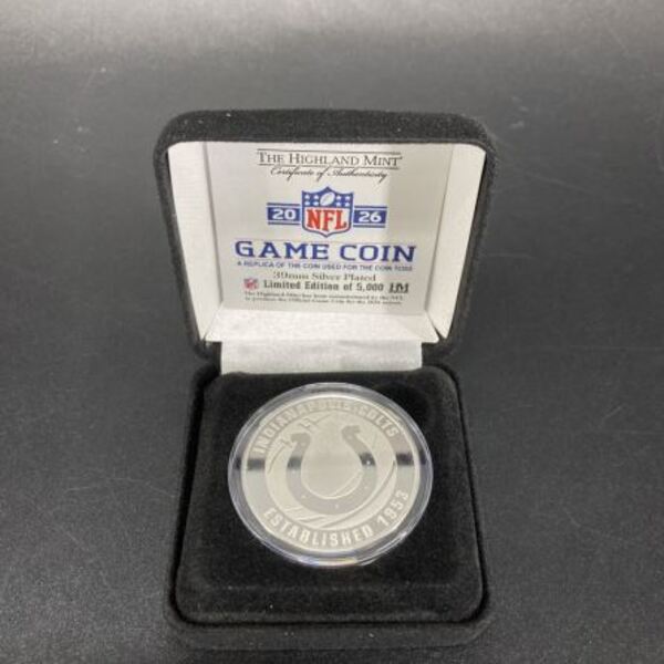 Colts Silver Plated Flip Coin