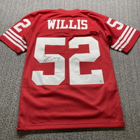 HOF - 49ers Patrick Willis Signed Mitchell and Ness Jersey with HOF 24 I...