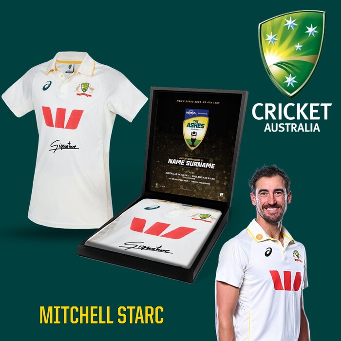 Photo of Mitchell Starc Australia v England Ashes 4th Test Signed Match-Worn Shirt