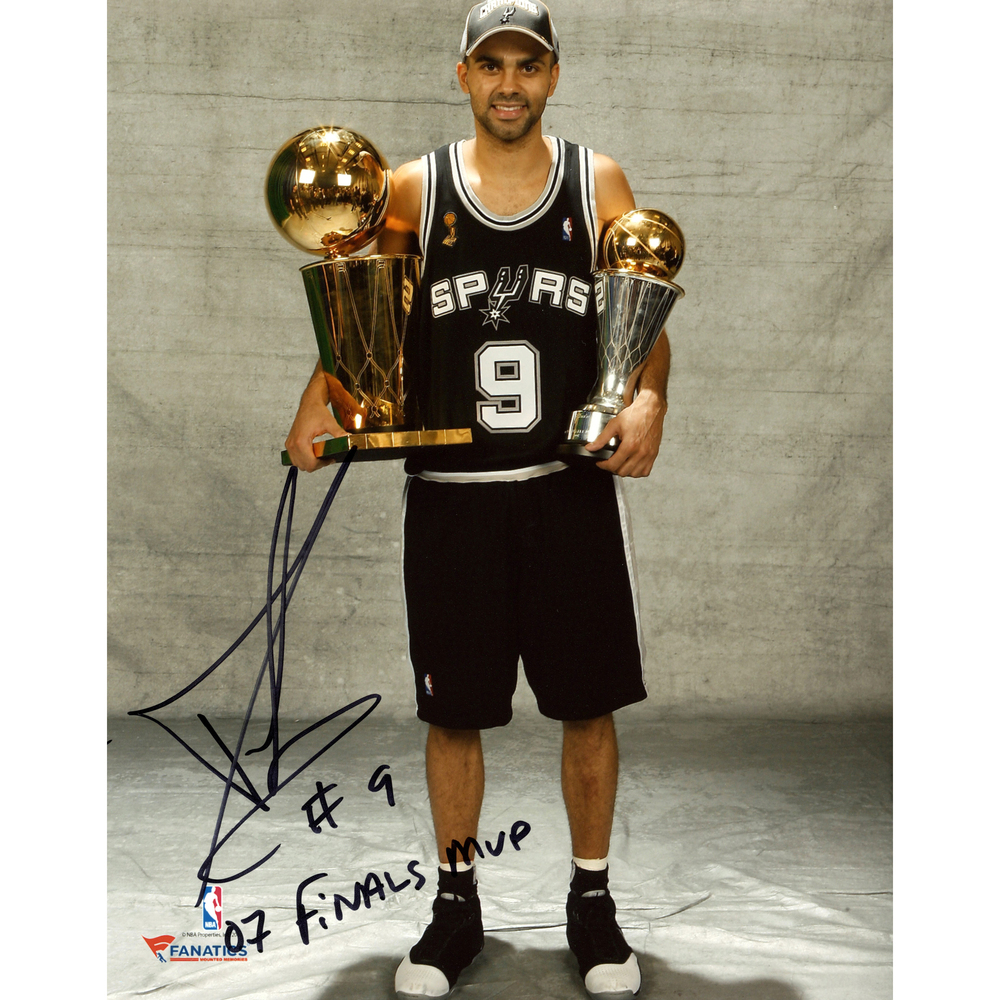 Tony Parker San Antonio Spurs 2007 NBA Finals Autographed 8