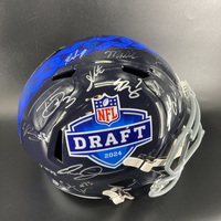 NFL - Multi Signed NFL Draft Replica Speed Helmet Signed By Caleb Willia...