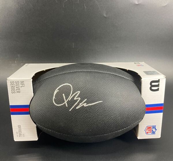 NFL - Dolphins Quinn Ewers Signed Black Composite Silver Series Football