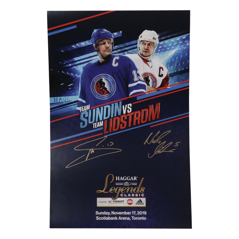 Mats Sundin & Nicklas Lidstrom Signed 2019 Legends Classic Poster NHL