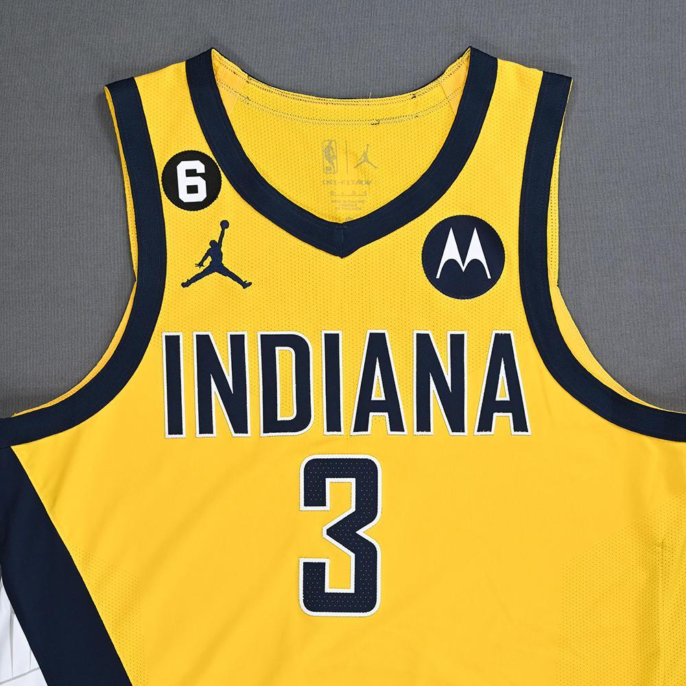 Chris Duarte Indiana Pacers Kia NBA TipOff 2022 GameWorn