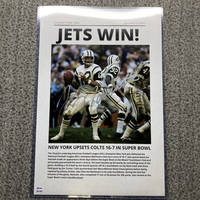 NFL - Jets Joe Namath Signed Super Bowl III - JETS WIN! - Poster (12x18)