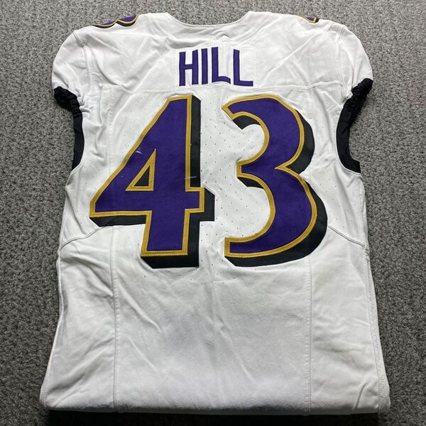 London Games - Ravens Justice Hill Game Worn Jersey (10/15/23) Size 38