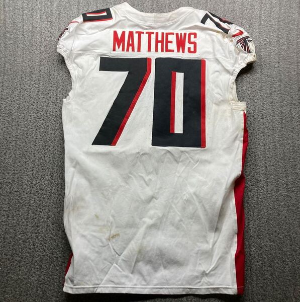Berlin Game - Falcons Jake Matthews Game Worn Jersey (11/09/2025) Size 4...