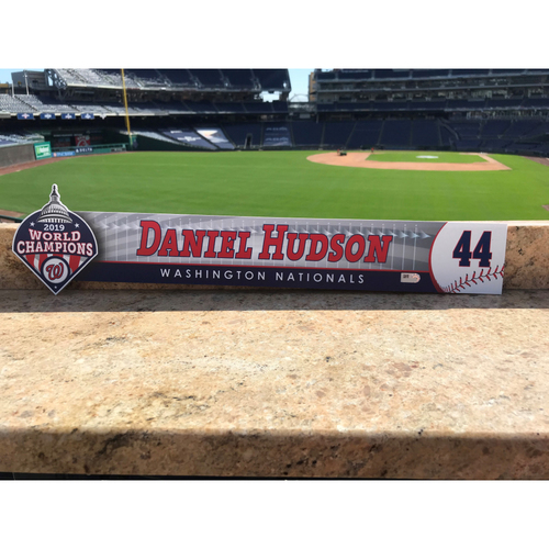 Daniel Hudson Game-Used 2020 Locker Tag