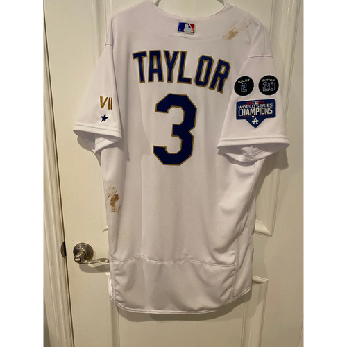 Chris Taylor Special-Edition Home Opening Weekend Gold-Outlined Game-Used Jersey