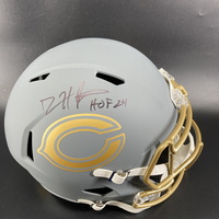 HOF - Bears Devin Hester Signed Replica Slate Speed Helmet with HOF 24 I...
