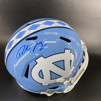 NFL - Patriots Drake Maye Signed UNC Replica Speed Helmet