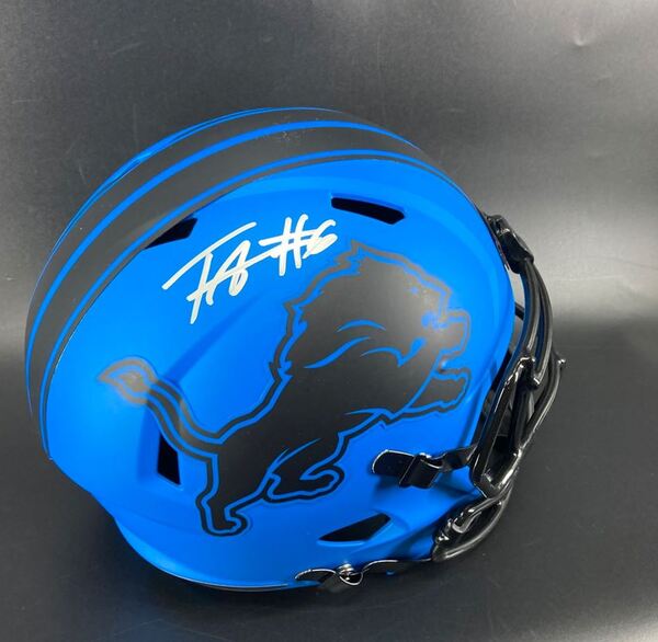 Lions - Terrion Arnold Signed Replica Rave Helmet