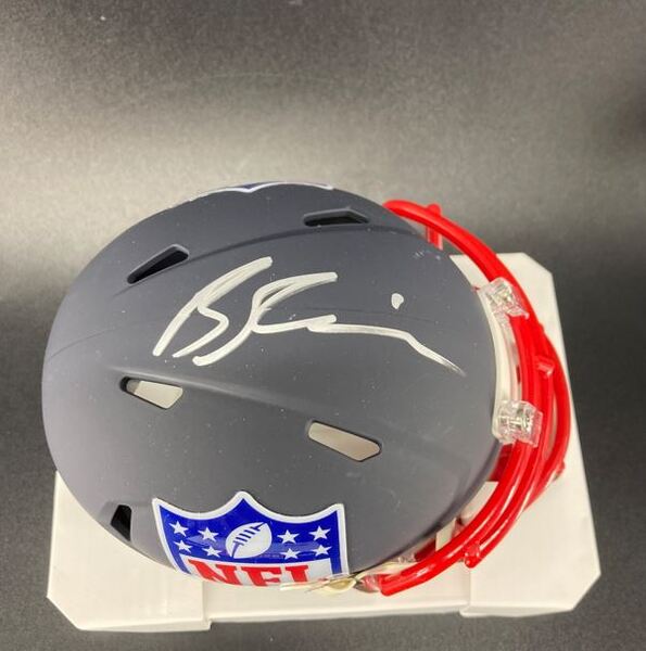 NFL - Chargers Brendan Rice Signed Blue Shield Mini Helmet