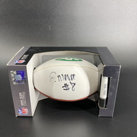 Jets - Elijah Moore Signed Mini Football With Jets Logo