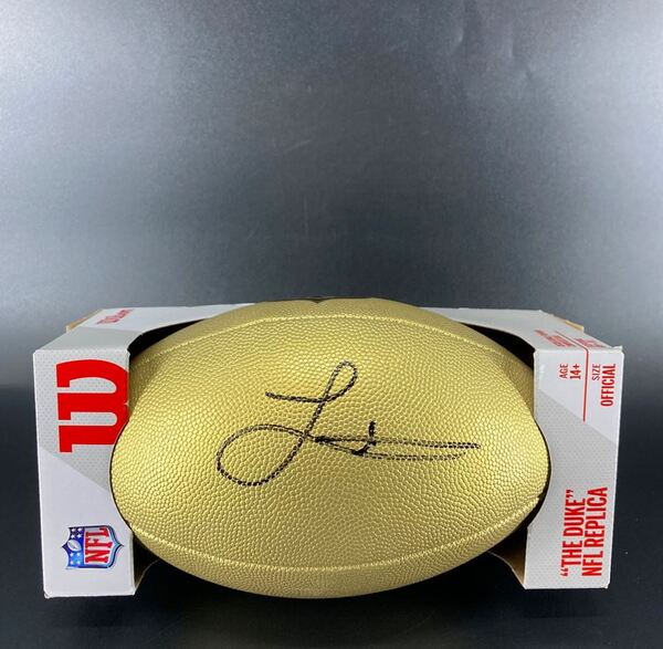 NFL - Colts Laitu Latu Signed Gold Composite Football