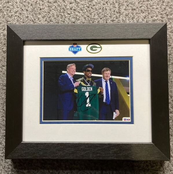 NFL - Packers Matthew Golden Signed And Framed 4x6 Draft Photo