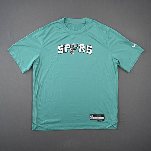 Image of San Antonio Spurs - Game-Issued City Edition Short-Sleeved Shooting Shirt - 2022-23 NBA Season
