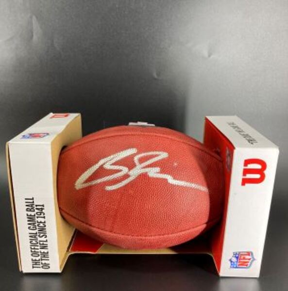 NFL - Chargers Brendan Rice Signed Authentic Football
