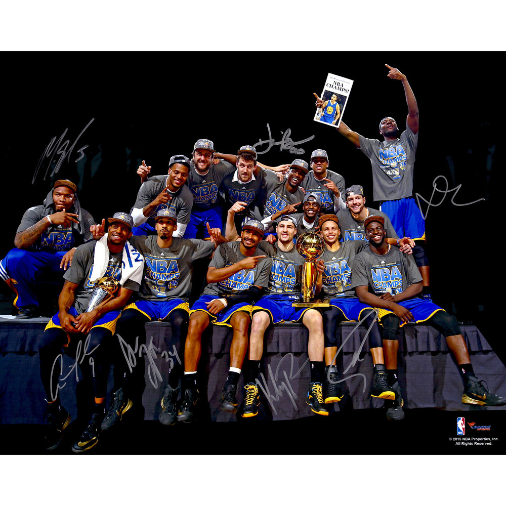 Golden State Warriors 2015 NBA Champions Autographed 16