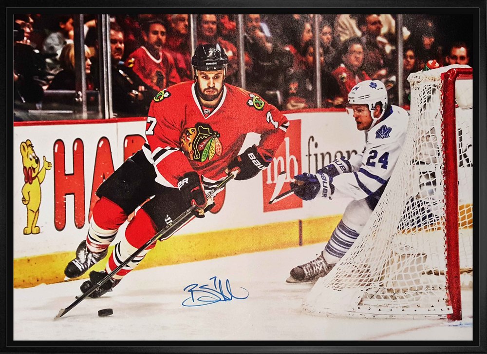 Brent Seabrook - Signed 20x29 Canvas Framed Chicago Blackhawks